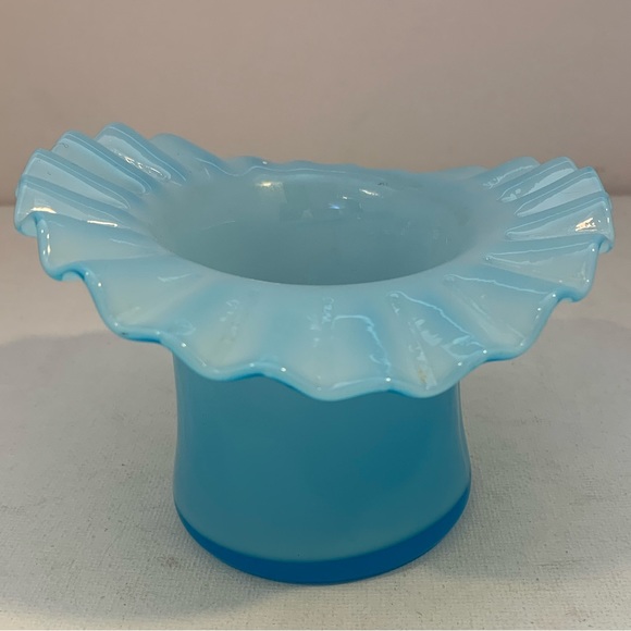 unknown Other - Vintage Light Blue Ruffled Edge Hat